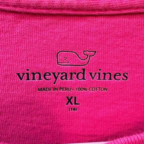 Vineyard Vines Long Sleeve Tees in Navy and Pink - Picture 3 of 10